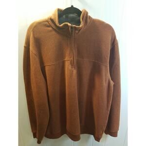 Arrow Mens Heathered Burnt Orange 1/4 Zip Pullover Sweater Size XXL